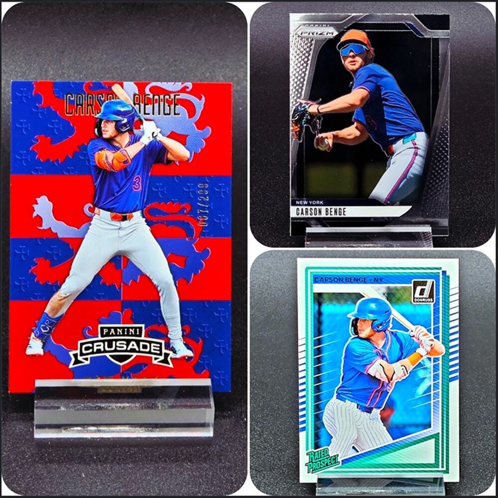 Carson Benge Red 067/299 Prizm Rated Prospect RC New York Mets Top Prospect
